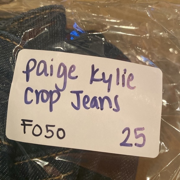 Paige Kylie Crop Dark Blue Jeans Size 25 - Picture 11 of 11
